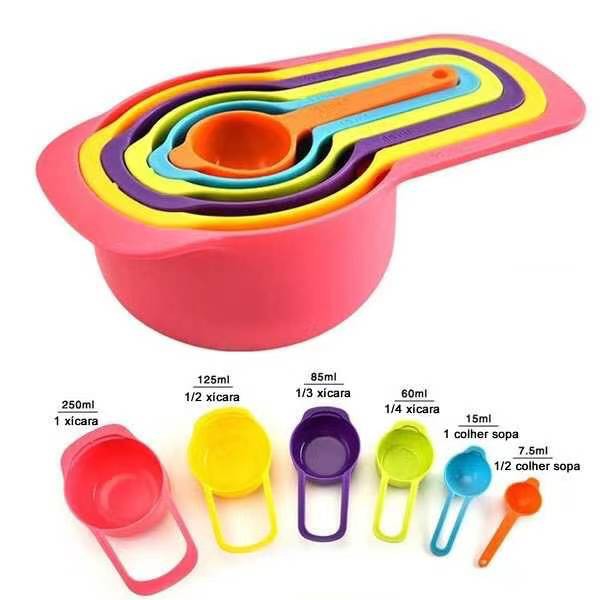 Utensílios De Cozinha 6 PÇS Super Úteis Colheres Medidoras Colheres Xícara De Medição Utensílios De Cozinha/Colheres Medidoras Com Medida Para Bolo Cozinha Confeitaria