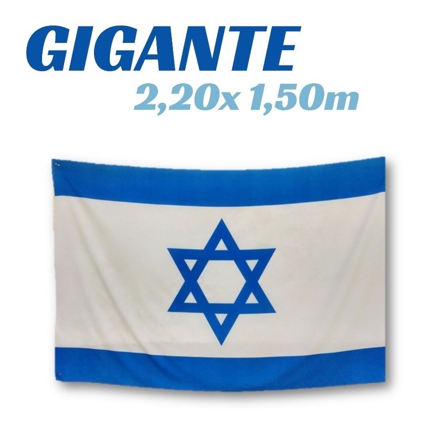 Bandeira De Israel Gigante Em Tecido 2,2x1,50 Igreja Missoes em Oferta na Shopee