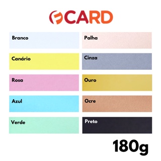 Papel Cartão F-Card 180g (5 Fls A4) Cartolina Fcard Blendpaper - Mais Barata que Color Plus em Oferta na Shopee