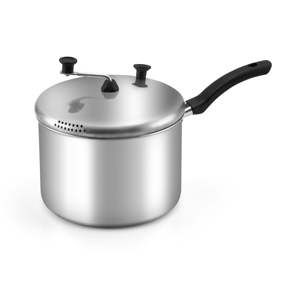 Pipoqueira De Aluminio Polido 20Cm 4L Nacional em Oferta na Shopee