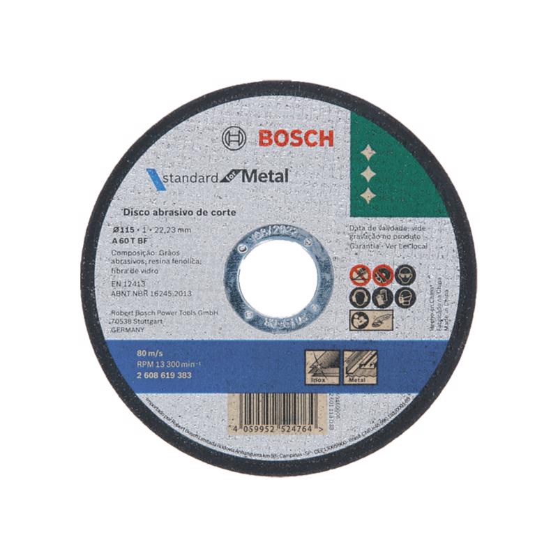 Disco de Corte Bosch Standard for Metal 115x1mm Reto em Oferta na Shopee