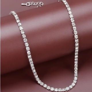 colar Choker feminina folheado banhada a prata 925 Validade 3 meses