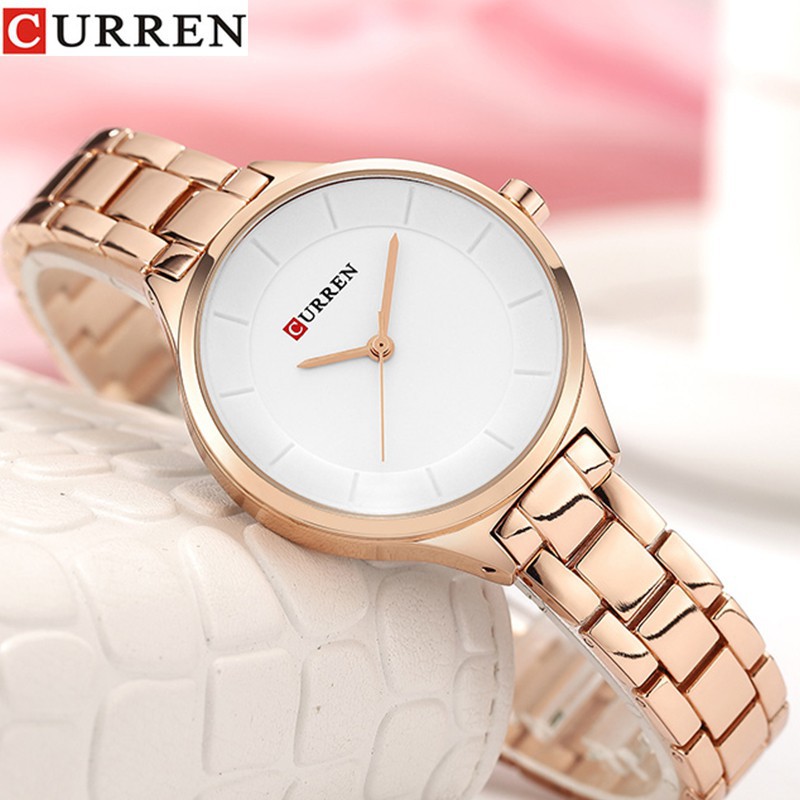 Curren Relógio De Quartzo Feminino À Prova D 'Água Com Pulseira De Aço Inoxidável 9015xa - Watches