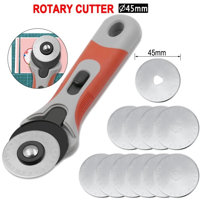Cortador De Pano De 45 Mm HSS Lâminas De Corte De Couro Rolamento De Retalhos Para Olfa Dafa Fiskars E Rolo