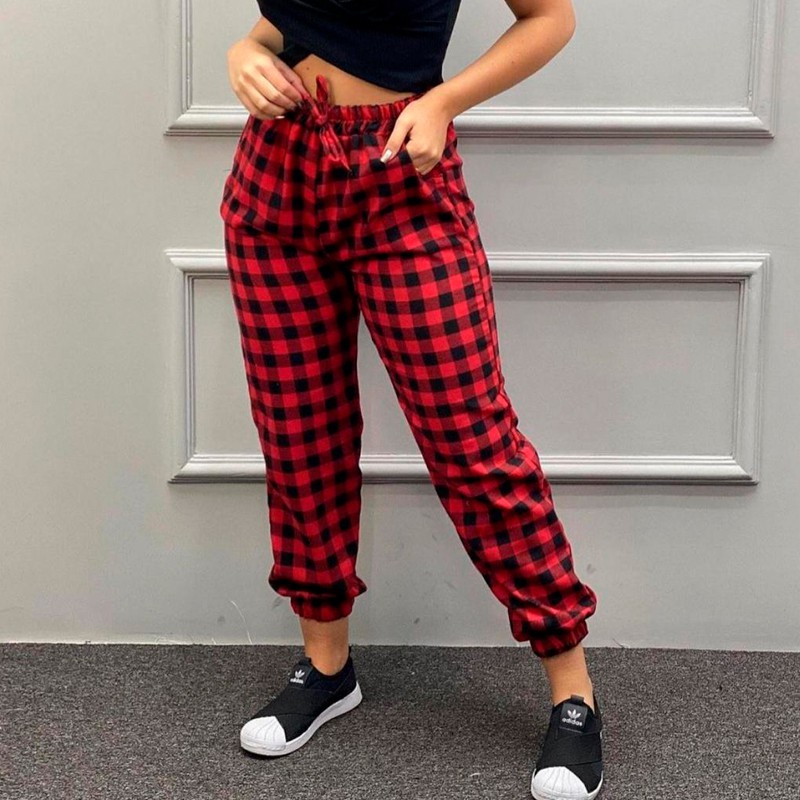 Calça Jogger Xadrez Feminino em Oferta Shopee 2025