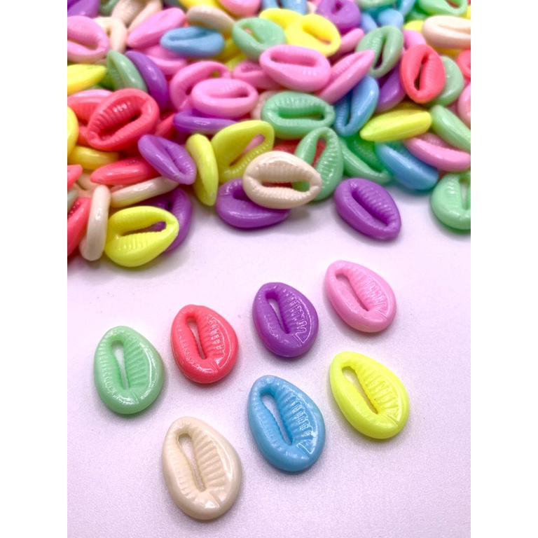 Aprx 190pçs Miçanga Infantil Buzios Candy 100g Artesanato