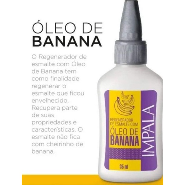 Óleo Regenerador de esmalte de banana IMPALA 35mL | Shopee Brasil