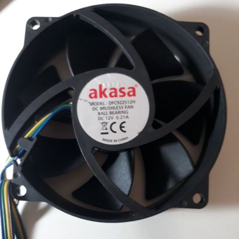 COOLER 92X92X25MM 12V 0.21A AKASA DFC922512H 4 FIOS KIT COM 6 PEÇAS