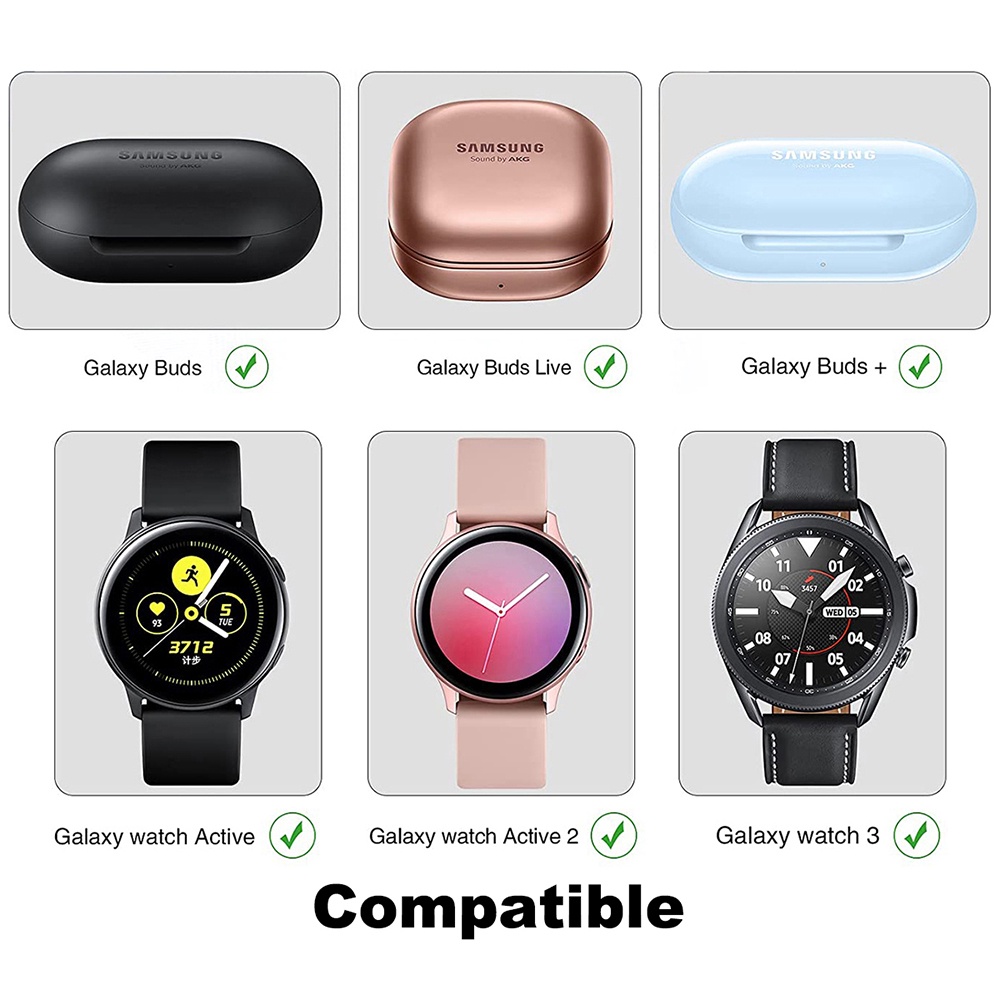 2 Em 1 Stand Samsung Galaxy Watch Buds , Carregador Sem Fio Tipo c Para/Live  Pro , Active 2 | Shopee Brasil