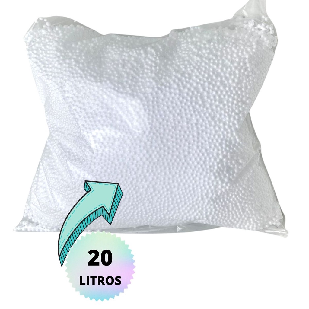 Acrobatics Unrelenting mineral 20 Litros Isopor Bolinha Perola Para Enchimento de Puf Puff Esfera  Travesseiro Almofada Artesanato | Shopee Brasil