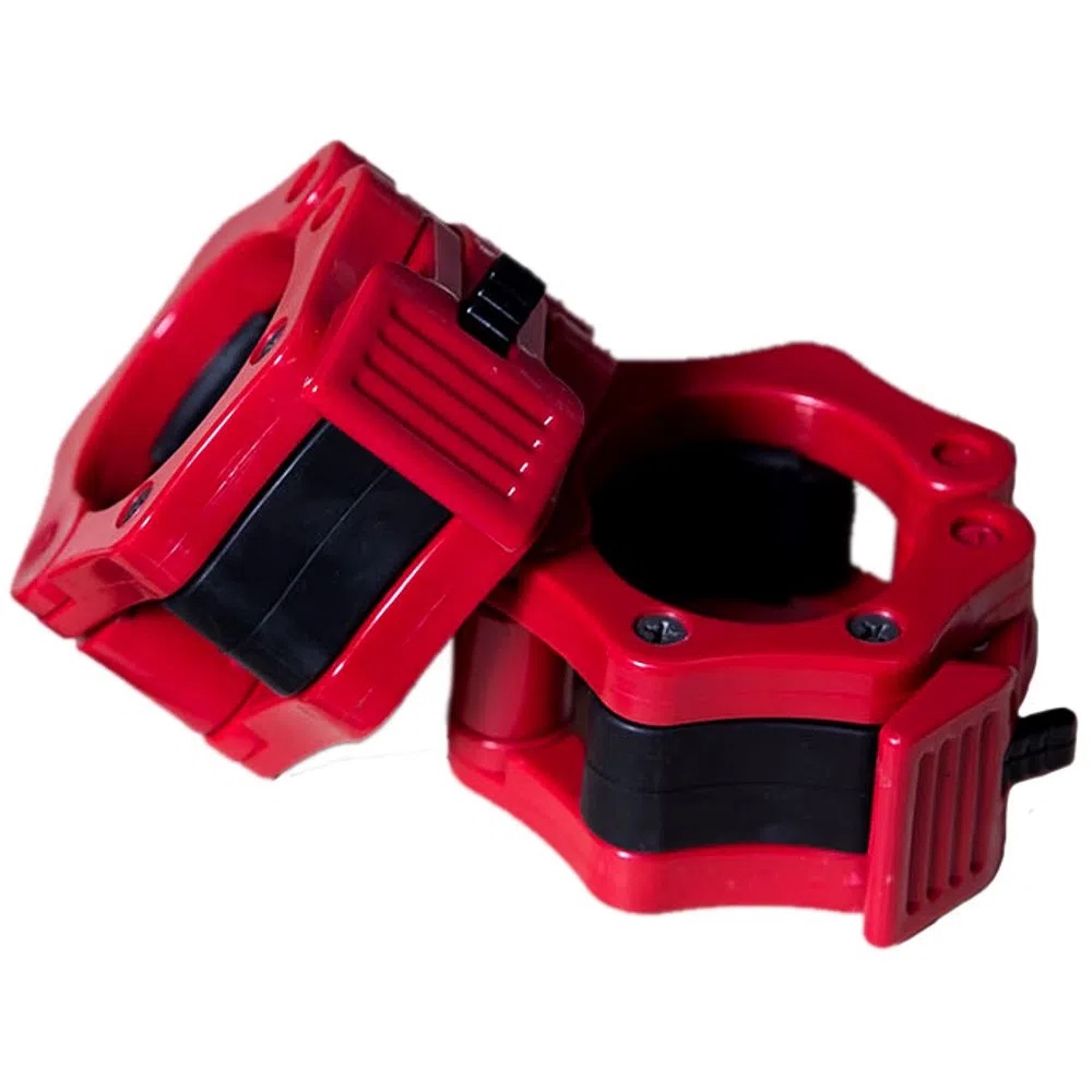 Presilha Barra Olimpica Lock Jaw - Par - Cor Vermelha - Cross Training Lpo