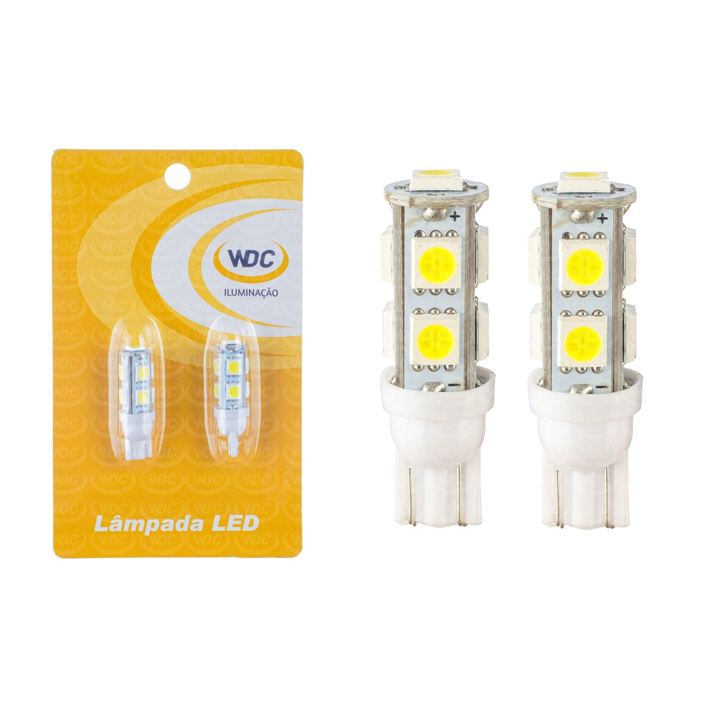 PAR LÂMPADA LED UNIVERSAL T10 PINGÃO (9 LEDS GRANDES)