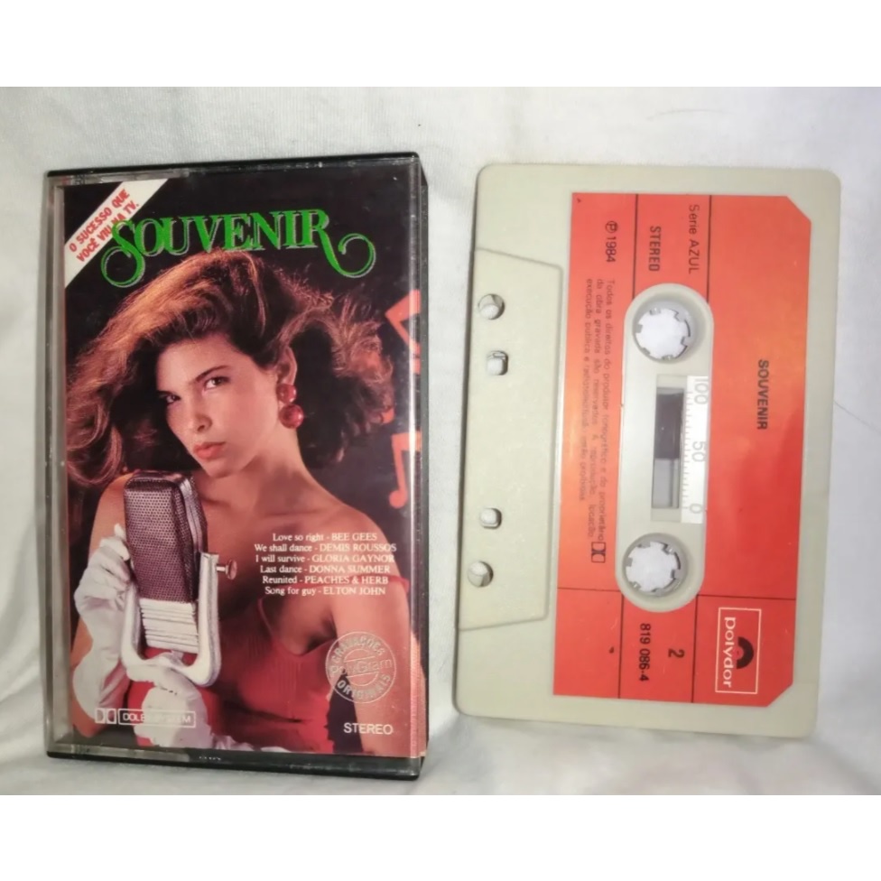 Fita k7 Souvenir Sucesso Tv ELTON JOHN BEE GEES GENESIS ERIC CLAPTON fita cassete