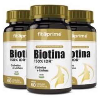 Kit 3X Biotina 45mg 60 Cápsulas Fitoprime