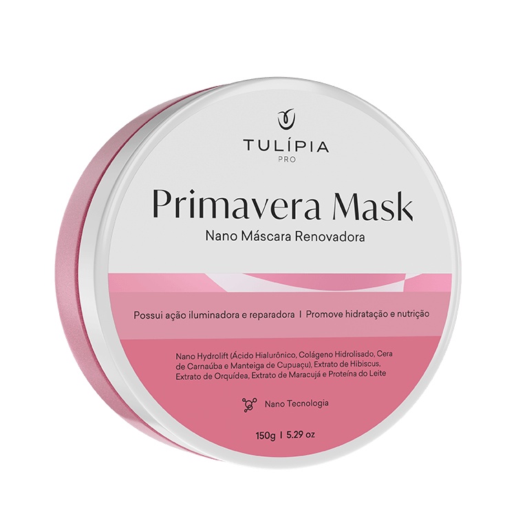 Máscara Facial Primavera Hidratante, Antioxidante Rejuvenescimento , Renovadora Tulipia em Oferta na Shopee
