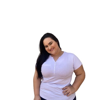 Camisetas Feminina Plus Size Blusa Bata Primavera/Verão 2023 Tamanho Especial