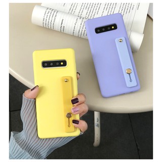 Samsung Galáxia s22 s21 s20 s10 s8 s9 Mais Nota20 uitra Nota 10 pro 8 9 Estojo Capa Macia anti-Queda De Cor Sólida Com Bracket