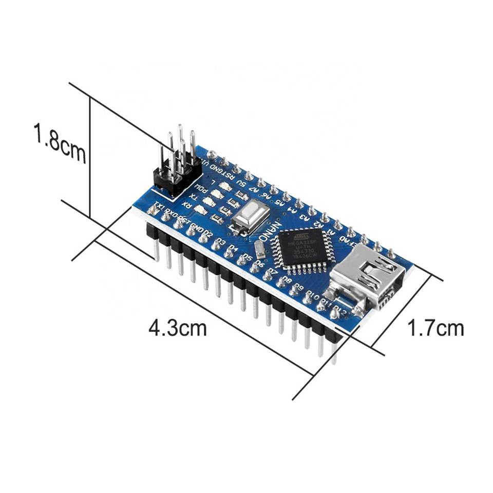 PLACA COMPATÍVEL ARDUINO NANO V3 ATMEGA328P CH340 | Shopee Brasil