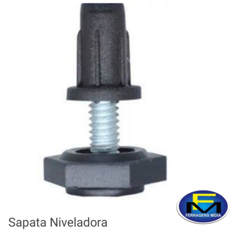 Kit 4 Sapata Niveladora Regulável c-bucha para Moveis 1/4x25mm Metal em Oferta na Shopee
