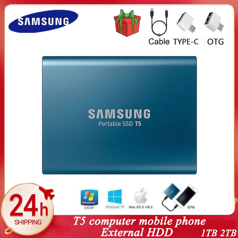 Samsung SSD external T5 2TB 1TB portable hard disk is suitable for laptop computer desktop machine