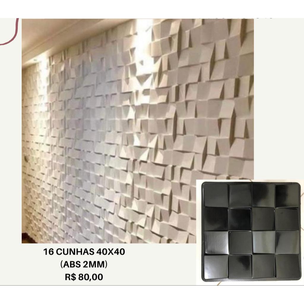 Forma de Gesso 3D ABS 2mm 16 Cullimans - 40x40 | Shopee Brasil