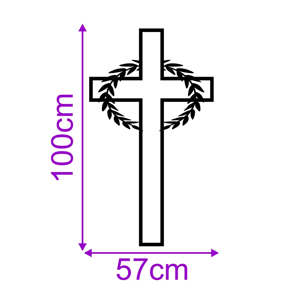 Adesivo (100x57cm) Cruz P/ Púlpito Igreja Fé PULP - LM009
