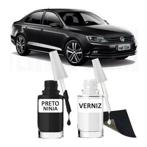 Tinta Tira Risco Automotivo Volkswagen Jetta Preto Ninja em Oferta na Shopee