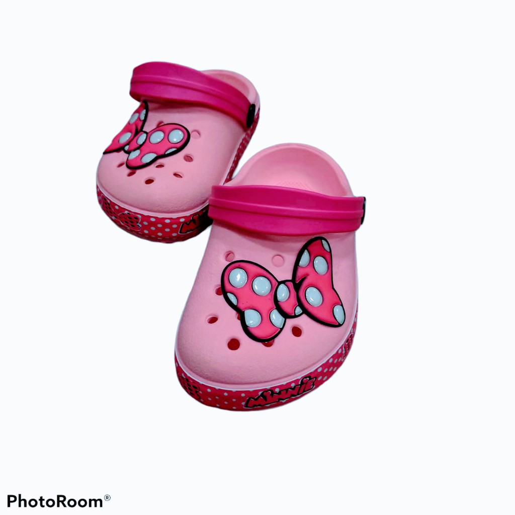 Babuche Chinelo Sandalia Infantil Bebe Menina Feminina Minnie Rosa Bebe Estilo Crocs Calca Facil Shopee Brasil