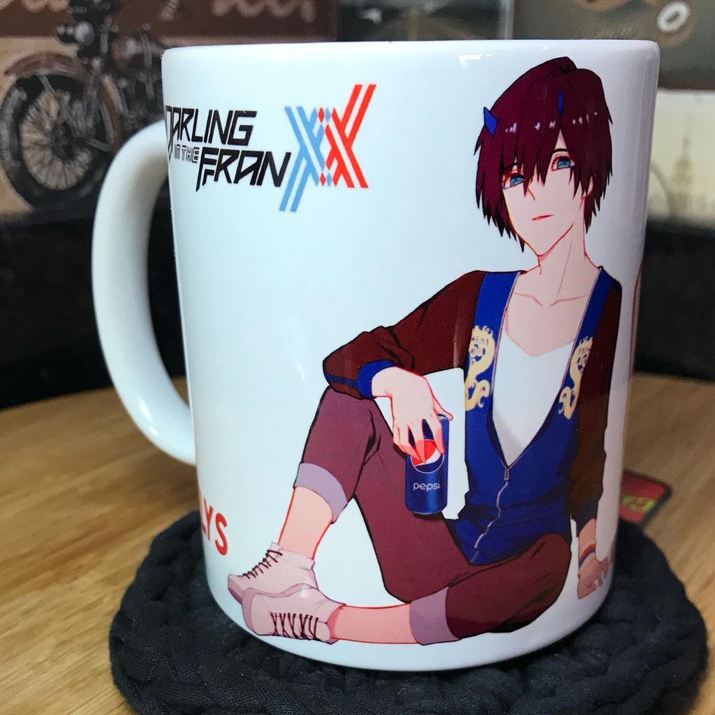 Caneca Personalizada DARLING IN THE FRANXX (cerâmica 325 mL) - XÍCARA - FILME - DESENHO JAPONÊS MANGÁ MANGÁS COREANOS caçadora de demônios, pilar do amor. Anime