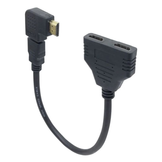 Extensor Hdmi 90 Grau Em L 30 Cm Para Tv Parede Curto Top