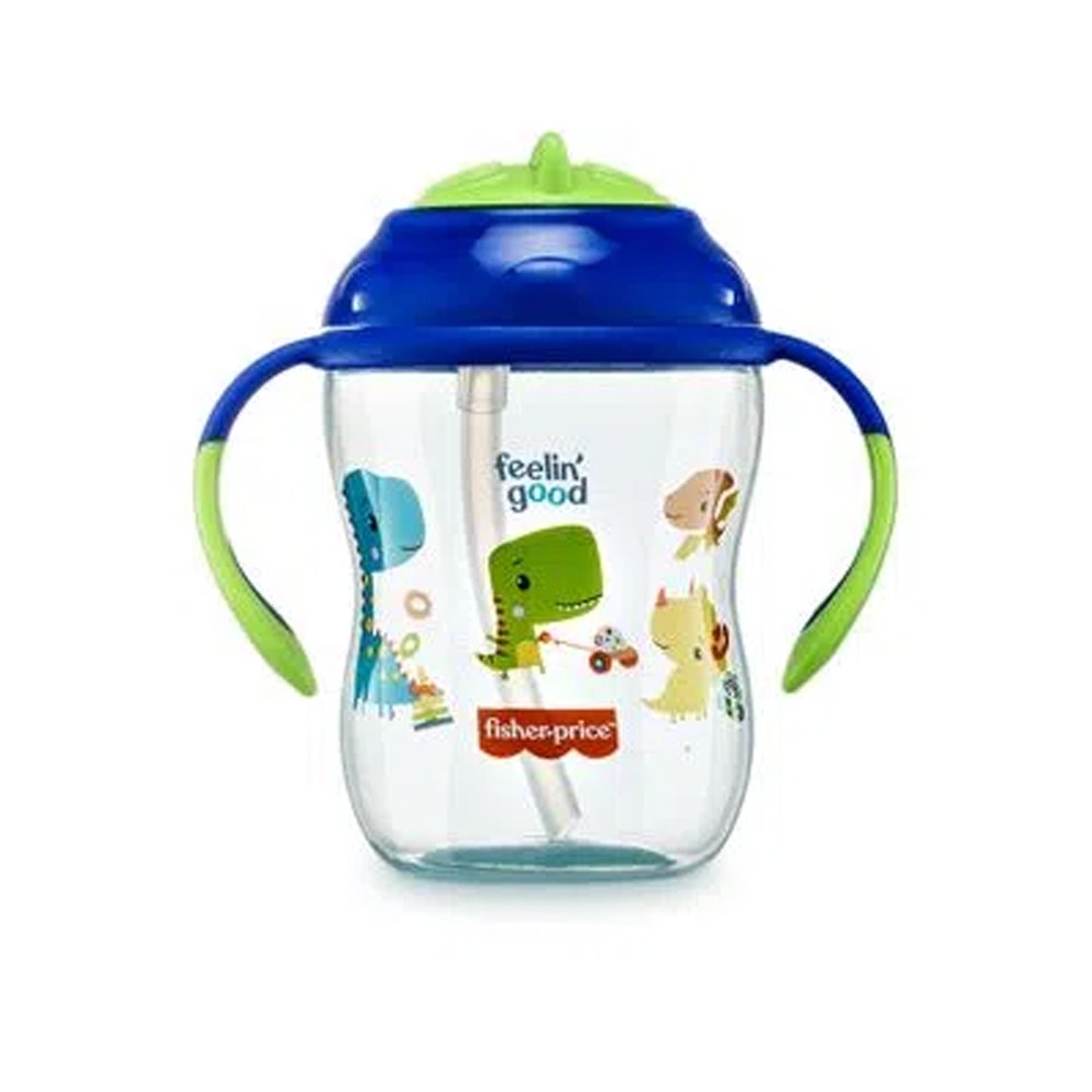 Copo de Treinamento com Canudo First Moments Blueberry - Mom & Baby