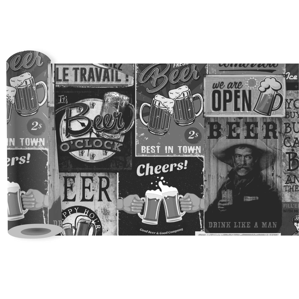 Adesivo Faixa Border Bar Cerveja Bebida Chopp Vintage kit com 3 unidades B267