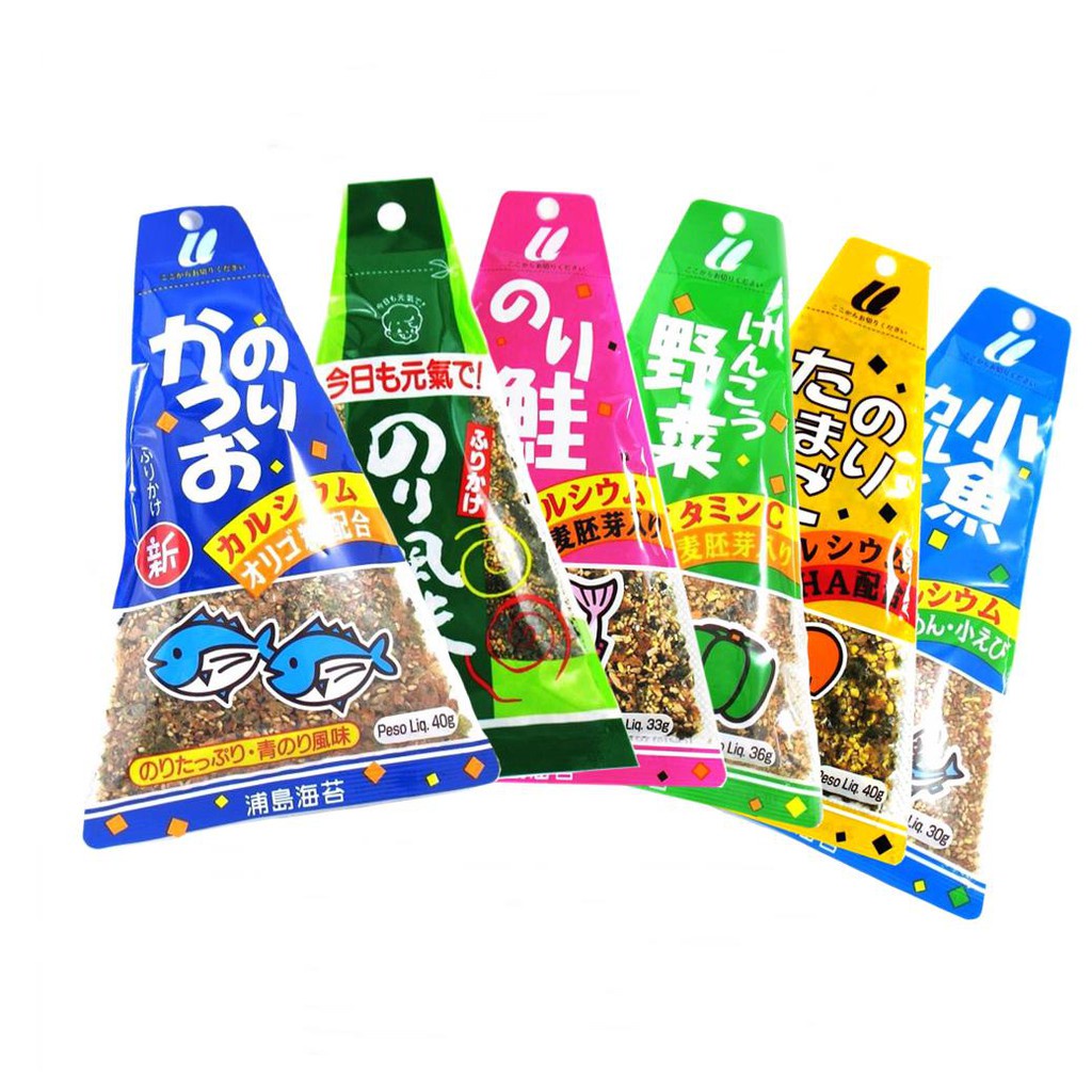 Kit Tempero para Arroz Furikake 6 Sabores Variados