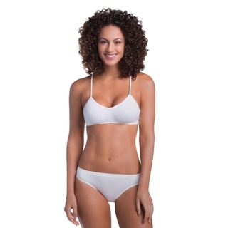 Kit 3 Sutia Top Trifil Basico Conforto em Poliamida com Alca Ajustavel Sem Bojo Sem Costura Sem Aro