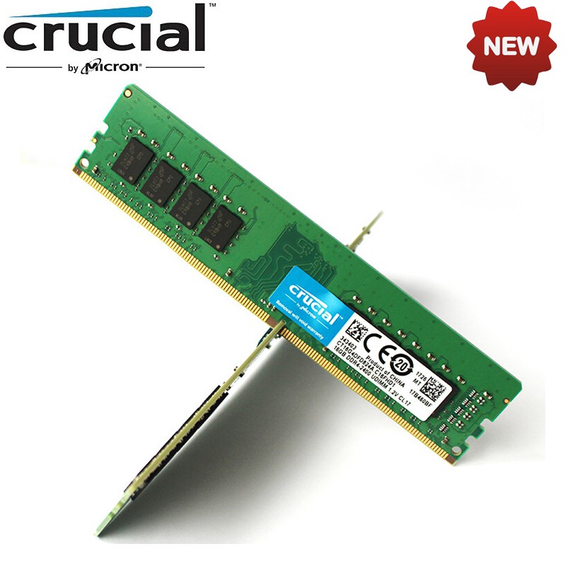 Crucial 4GB 8GB DDR4 2133/2400/2666MHz DDR3 1066/1333/1600MHz PC4-2666 RAM DIMM Memória Desktop