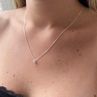 Colar Corrente Choker Prata 925 Ponto de Luz Cor Cristal Folheado em Oferta na Shopee
