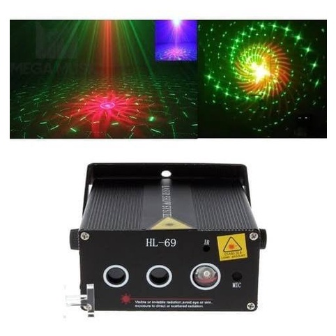 Canhão LED Efeitos de Luz Projetor Holográfico Laser Festa Profissional HL69 Bivolt