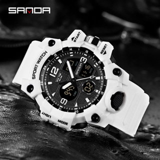 SANDA Relógio Masculino à Prova D'água Moda Esportiva Luminosa Moda Criativa LED Luxo Externo Analógico Militar Relógio Multifuncional Masculino em Oferta na Shopee