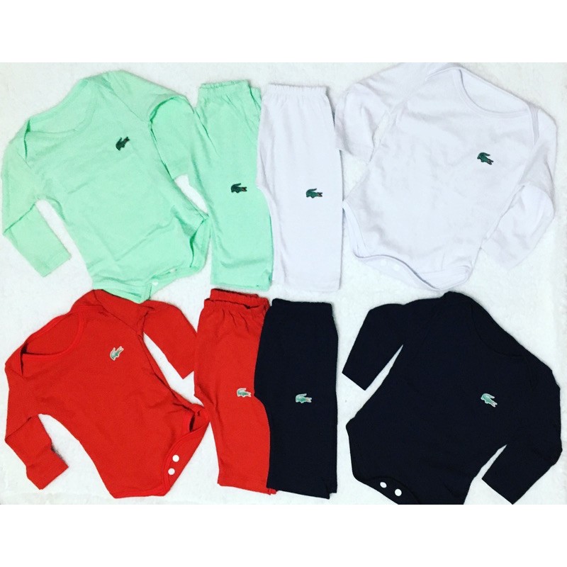 Conjunto Infantil Body Bebe Lacoste Tecido Em Algodao Shopee Brasil