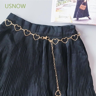 USNOW Acessórios Cintos Coração Cinto Cintura Corrente Mulheres Amam Oco Sexy Personalidade Calça Prata/Ouro