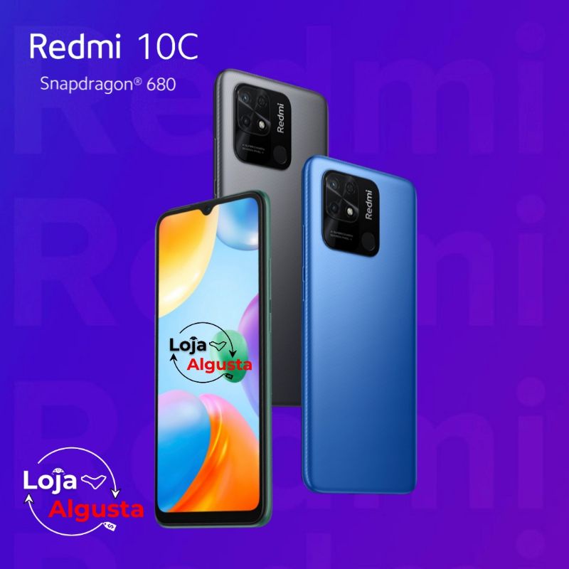 Celular Smartphone Xiaomi Redmi 10C 64GB e 128GB com 4GB e 6GB Ram