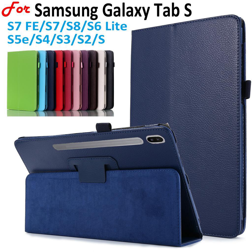 Para Samsung Galaxy Tab S Série S2 S3 S4 S5e S6 Lite S8 Plus S7 FE 12,4 " 11,0 10,5 10,4 10,1 9,7 8,0 Polegadas Capa Protetora Magnética Flip Slim Lightweight Leather Stand Cover