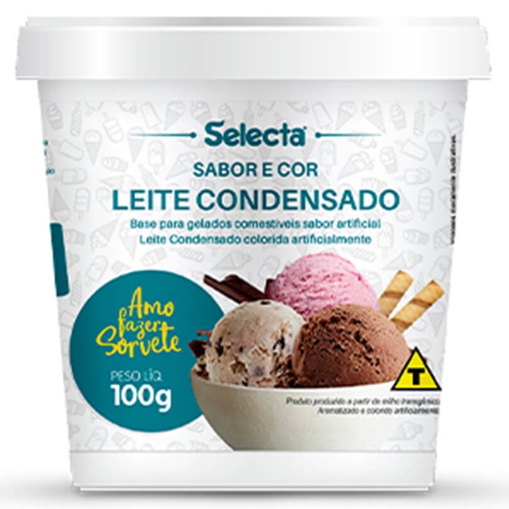 Base Para Sorvete Em Pó Sabor Leite Condensado 100g - Selecta