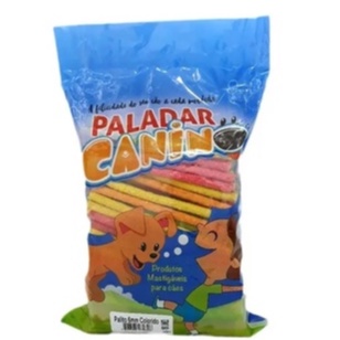 Osso Palito 3kg 6mm Colorido Paladar Canino (3 Pct De 1kg)