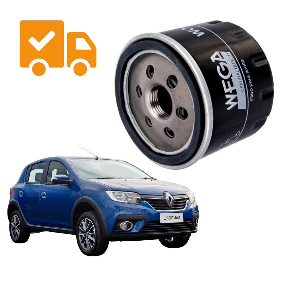 Filtro De Óleo Renault Sandero Logan 1.0 3 Cilindros 2017 2018 2019 2020 em Oferta na Shopee