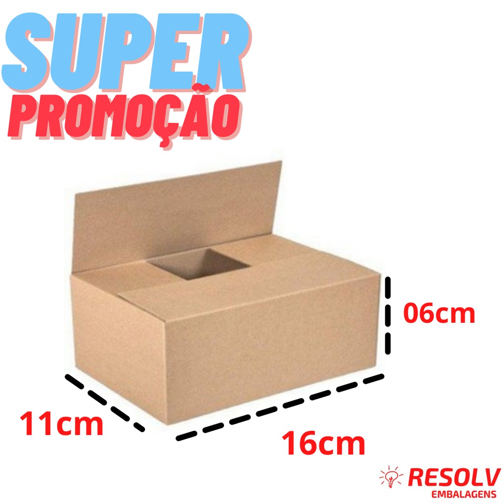 Caixa De Papelão 16X11X05 Padrão Correios Barata Promoção Menor Preço Atacado De Fábrica
