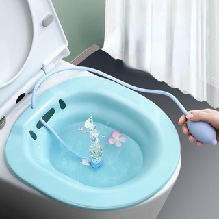 Portátil feminino perineal imersão toalete sitz homem hemorróidas cuidados banheira bacia com flusher （A bomba precisa ser comprada separadamente） em Oferta na Shopee