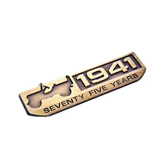 Mini Emblema Jeep 1941 Seventy Five Years Acessórios Renegade Compass Wrangler Grand Cherokee Willys Bronze