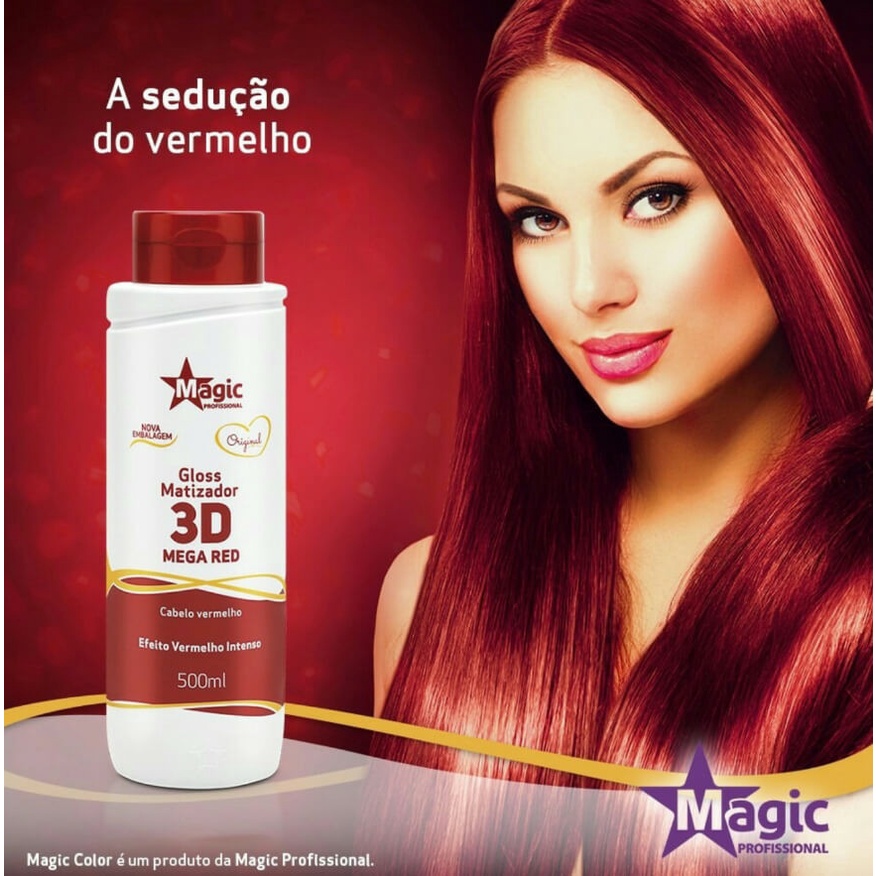 Matizador 3D Mega Vermelho 500ml - Magic Color | Shopee Brasil