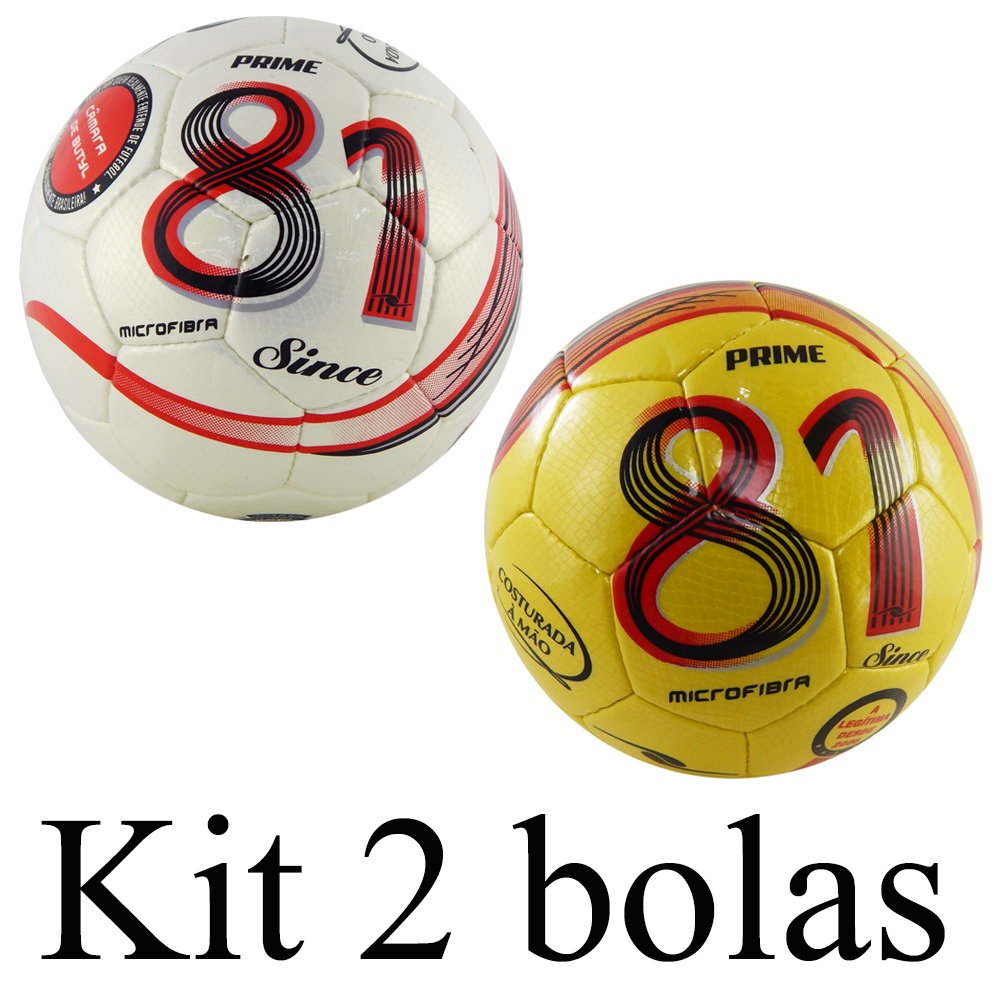 Kit 2 Bolas Dalponte 81 Futebol Prime Campo Presente Melhor Original Baba Torneio